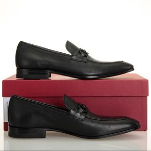 Salvatore Ferragamo Black Leather Loafers size 13